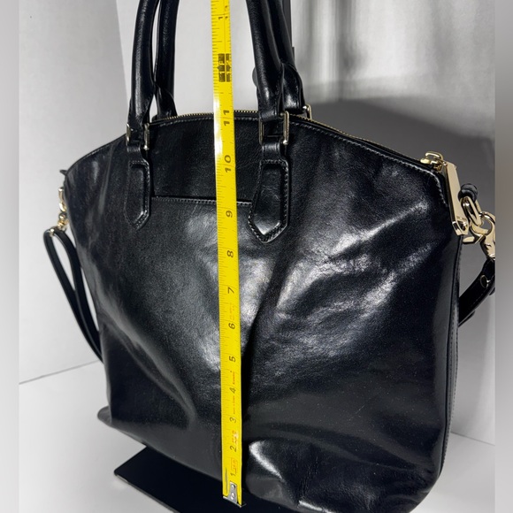 Brahmin Duxbury Satchel Black Charleston Leather Zip Top handle crossbody - Picture 4 of 14